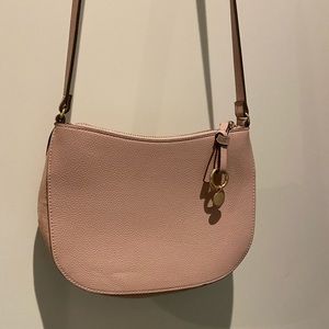 H&M pink purse with gold accent